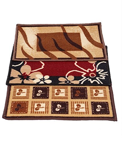 Kuber Industries Cotton 3 Piece Door Mat Set - 20.6"x14", Multicolour