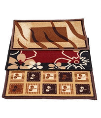 Kuber Industries Cotton 3 Piece Door Mat Set - 20.6"x14", Multicolour