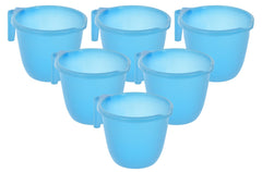 Kuber Industries Plastic Bathroom Mug Pack of 6 (Sky Blue)-46KM0211, Standard