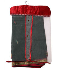 Kuber Industries 12 Piece Fabric Saree Cover, Maroon