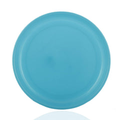 Kuber Industries 6 Pieces Unbreakable Round Plastic Microwave Safe Dinner Plates (Green) - CTGTC34609