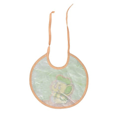 Kuber Industries Rouned Shaped Unisex Baby Cotton Super Bib, Baby Bib, Washable, Stain And Odor Resistant-Pack of 2 (Green)-HS43KUBMART25526