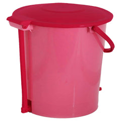 Kuber Industries Plastic Pedal Dustbin, Trashbin, Wastebin For Kitchen, Bathroom, Office Use With Handle, 5 Liter (Pink & Red)-47KM0904