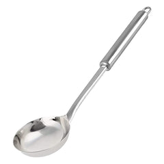 Kuber Industries Ladle|Stainless Steel Serving Chamcha|Nonstick Cooking Ladle|Utensils Cookware Gadgets for Kitchen|9 cm (Silver)