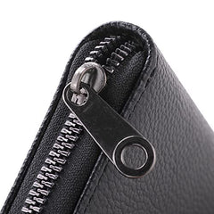 Homestic Card Holder Wallet for Men Women|Debit Credit Card Holder|Wallet for Id, Visiting Card, Buisness Card|RFID Protected|Zipper Closure|Black