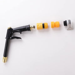 Heart Home Nozzle For Water Pipe|Non-Slip|Comfortable Grip|Multiple Spray Modes|Brass Nozzle Water Spray Gun For ½” Water Pipe|Ideal Pipe Nozzle For Car Wash,Gardening,& Other Uses|Black