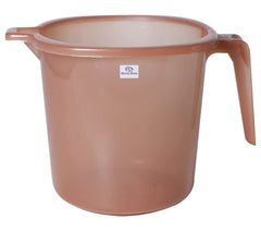 Heart Home Tranasparent Small Plastic Bathroom Mug, 1 Litre- Pack of 2 (Brown)-50HH0825