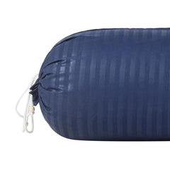 Kuber Industries Linning Design Soft & Luxurious Decorative Cotton Bolster Cover- Set of 2, 16"x32" (Blue)-44KM0160