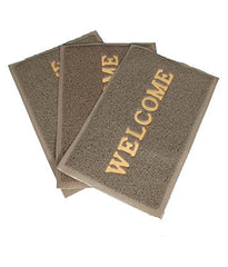 Kuber Industries 3 Piece PVC Door Mat Set - 24" x 14", Green