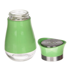 Heart Home Salt Shaker Box | Stainless Steel Pepper Shaker Box | Chilli Flakes Seasoning Sprinkler Box | Namak Daani | Dining Table Masala Box Dabbi | Pack of 3 | Green