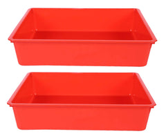 Kuber Industries 2 Piece Plastic Stationary Tray Set