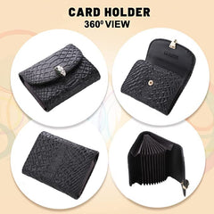 Kuber Industries Wallet for Women/Men | Card Holder for Men & Women | Leather Wallet for ID, Visiting Card, Business Card, ATM Card Holder | Slim Wallet | Button Closure, Pink