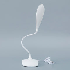 Kuber Industries Water Drop Base Table Lamp|USB Plug in Table Light|Non-Rechargeable|White