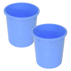Kuber Industries Plastic Open Plastic Dustbin Without Lid|Garbage Bin For Home, Kitchen, Office, 5Ltr.- Pack of 2 (Blue)