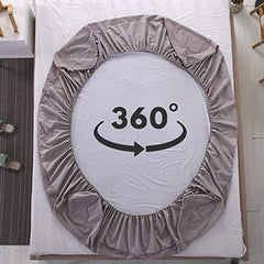 Kuber Industries 6.5 X 6 FT. Double Bed Mattress Cover/Protector I 100% Terry Cotton I Waterproof, Breathable I Hypoallergenic King Size Bed Cover I Ultra Soft, Elastic Strap,  Anti-Slip Fitted Design I 78" X 72" (Gray)