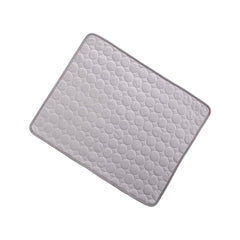 Kuber Industries Rectangular Dog & Cat Bed|Premium Cool Ice Silk with Polyester with Bottom Mesh|Multi-Utility Self-Cooling Pad for Dog & Cat|Light-Weight & Durable Dog Bed|ZQCJ001G-M|Grey