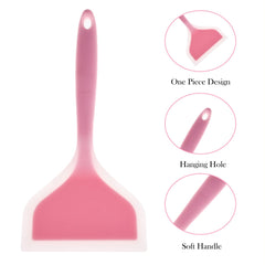 Heart Home Turner | Silicone Wide Spatula Turner | Spatulas Turner for Nonstick Cookware | Omelette Turner for Cooking | Kitchen Turners | New Big Spatula | Pack of 2 | Pink
