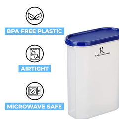Kuber Industries Container for Kitchen Storage Set| Airtight Container, Multipurpose | Plastic Container Set of 3 | For Dry & Wet Food | 500 ml,1200 ml,2000 ml (Small-Medium-Large)