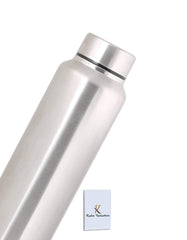 Kuber Industries CTKTC5998 Stainless Steel Water Bottle, 1000ml, 3 Pcs, Silver