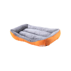 Homestic Dog & Cat Bed|Super Soft Plush Top Pet Bed|Oxford Cloth Polyester Filling|Machine Washable Dog Bed|Rectangular Cat Bed with Rise-Edge Pillow|QY036OR-S|Orange