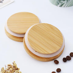 Heart Home Ceramic Jar | Food Storage Jar | Kitchen Storage Jar | Round Jar for Home | Sugar Storage Jar | Airtight Bamboo Lid | YX09-M-GY | 400 ML | Gray