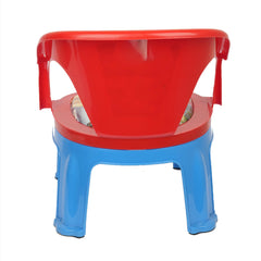 Kuber Industries Disney Mickey Kids Chair | Plastic Foldable Kids Chair | Chair for Kidsroom | School Study Stool | Baby Stool | Indoor or Outdoor Stool for Kids | Capacity 30 Kg | Red & Blue