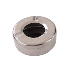 Kuber Industries Decorative Ash tray Stylish|Round Shape Pack of 2 (Silver)