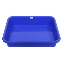 Heart Home Storage Tray|Versatile Plastic Storage Organizer|Rectangular Tray for Kitchen Storage|Storage Tray for Office|Exel Tray 555|Pack of 2 (Blue & White)