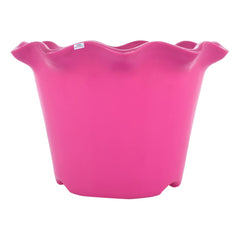 Heart Home Blossom Flower Pot|Durable Plastic Flower Pots|Planters for Home Décor|Garden|Living Room|Balcony|Pack of 2 (Pink & Green)