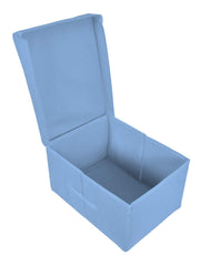 Kuber Industries Disney Kids Team Mickey Print Non Woven Fabric Storage Box|Wardrobe Organiser with Lid & Handles|Extra Large 46 x 35 x 27 CM (Royal Blue)- KUBMART16321