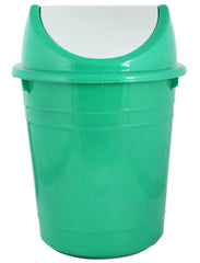 Kuber Industries Plastic Dustbin/Wastebin With Swing Lid, 10 Liter (Green)-47KM0861