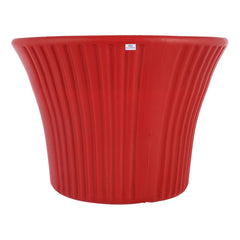 Heart Home Sunshine Flower Pot|Durable Plastic Flower Pots|Planters for Home Décor|Garden|Living Room|Balcony|8 Inch|Pack of 2 (Red)