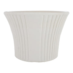 Kuber Industries Sunshine Flower Pot|Durable Plastic Flower Pots|Planters for Home Décor|Garden|Living Room|Balcony|8 Inch (White)