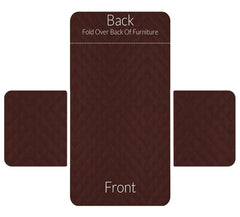 Fun Homes Polyester Reversible 1 Seater Polyester Sofa Cover (HS_36_FUNHOMES018997, Brown and Ivory, Standard)
