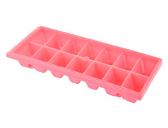 Heart Home Plastic Ice Cube Tray Set with 14 Section- Pack of 12 (Pink)-HS43HEARTH25781
