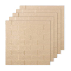 Kuber Industries Foam Brick Pattern 3D Wallpaper for Walls | Soft PE Foam | Easy to Peel, Stick & Remove DIY Wallpaper | Suitable on All Walls | Pack of 5 Sheets, 70 cm X 77 cm