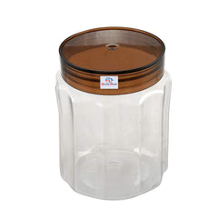 Heart Home Food Grade Odourless BPA Free Plastic Kitchen Container Set with Airtight Lid,500ml, Set of 3 (Brown)-HS42KUBMART25090