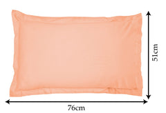 Kuber Industries Breathable & Soft Cotton Pillow Cover for Sofa, Couch, Bed - 29x20 Inch, Set of 6 (Peach)