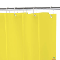 Heart Home 2 Pieces Solid 100% PEVA Shower Curtain,Bathroom Curtain, 70 inch x 80 inch, Yellow & Orange-HEARTXY11555, Standard