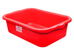 Heart Home Multiuses Rectangular Plastic Extra Large Tray, Organizer (Red)