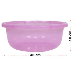 Kuber Industries Durable Deep Bath Tub|Versatile Short Livestock Feeding Pan| Plastic Utility Gaint Basin for Baby Bathing,Washing Clothes,26 Litre (Pink)