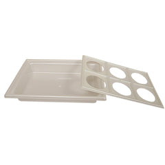 Kuber Industries Plastic Glass Holder Tray, 2-Pieces, White