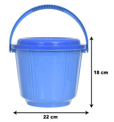 Kuber Industries Small Multiuses Plastic Kitchen & Pantry Storage Container/Bucket with Handle & Lid, 5 LTR.- Pack of 4 (Cream)-47KM01245