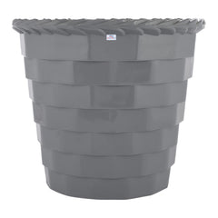 Heart Home Brick Flower Pot|Durable Plastic Flower Pots|Planters for Home Décor|Garden|Living Room|Balcony|6 Inch|Pack of 2 (Grey)