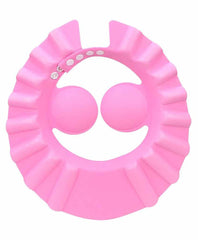 Heart Home Eva Foam Soft Adjustable Bath Cap for Toddler/Baby/KidS|Soft & Flexible Material|Size 30 x 28 CM (Pink)-HS_38_HEARTH21347