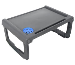 Heart Home Multiuses Plastic Study Desk/Laptop Table with Pencil Stand for Home & Office (Grey) 52HH4104