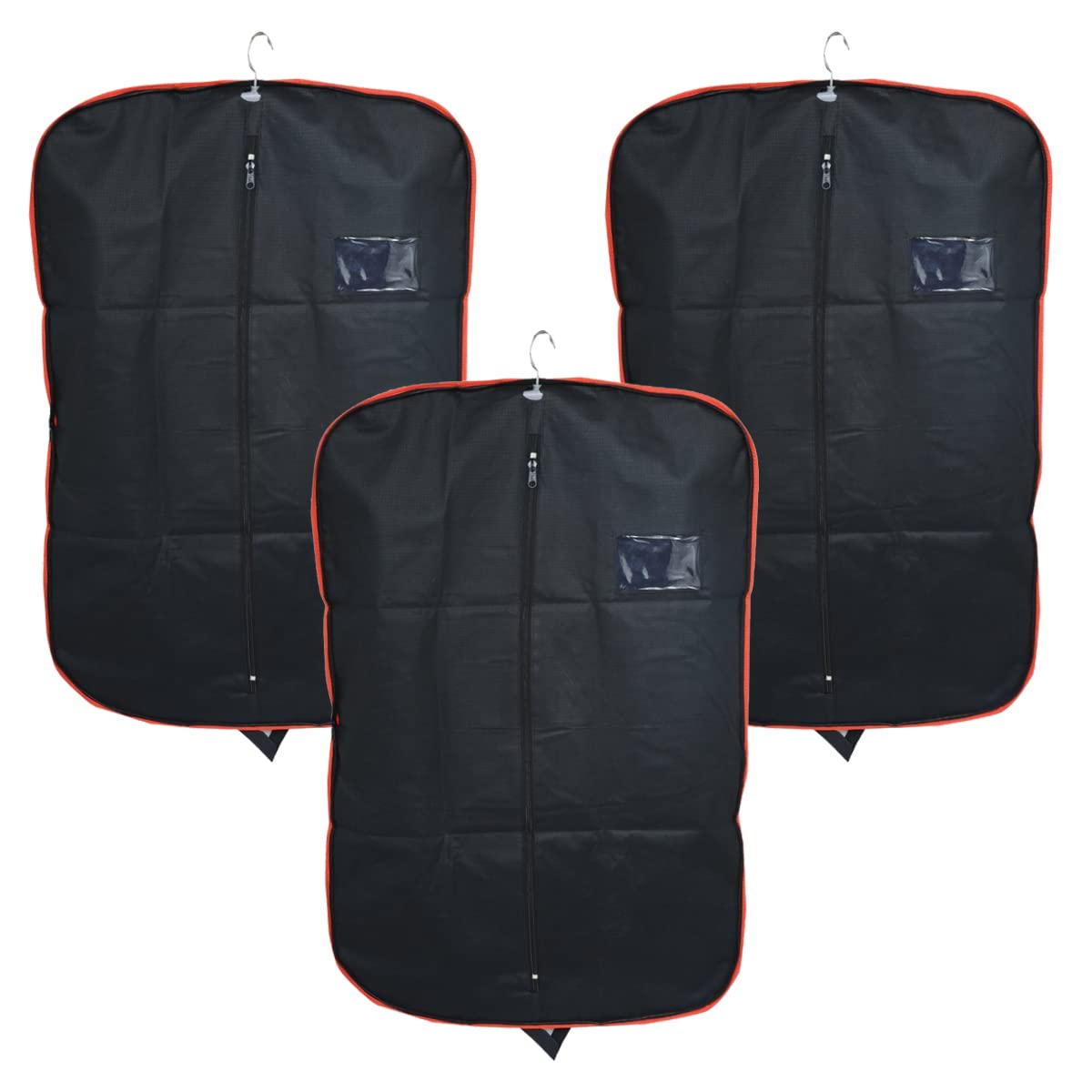 Kuber Industries 3 Piece Non Woven Blazer Cover, Black (VARKU8924)