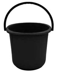 Kuber Industries Square Multipurposes Plastic Bucket For Bathing Home Cleaning & Storage Purpose, 16Ltr. (Black)-47KM01185