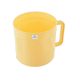 Heart Home Light Weight, Durable Plastic Bathing Mug for Bathroom Bath Accessory, 1 Ltr., Pack of 3 (Cream)