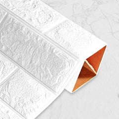 Kuber Industries Foam Brick Pattern 3D Wallpaper for Walls | Soft PE Foam | Easy to Peel, Stick & Remove DIY Wallpaper | Suitable on All Walls | Pack of 5 Sheets, 70 cm X 77 cm